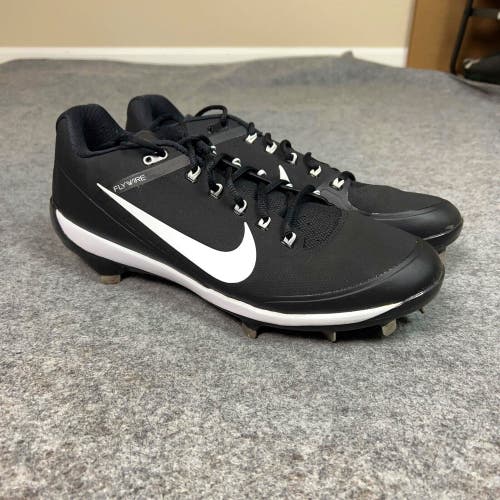 Nike Mens Baseball Cleats 13 Black White Metal Softball Max Air Clipper Sports