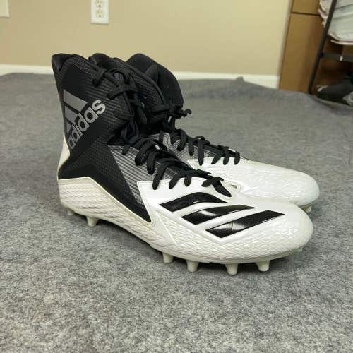 Adidas Mens Football Cleat 13 White Black Lacrosse Freak High Sports Pair Logo