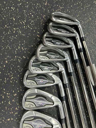 Used Adams Golf Redline Hybrid Irons 3i-pw Regular Flex Graphite Shaft Iron Sets