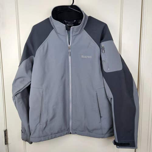Marmot Men's Size: M Gray Softshell Full Zip Fleece Lined Jacket Coat