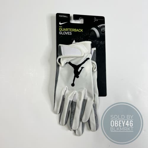 Nike Football Air Jordan Quarterback/Skill Gloves White/Black