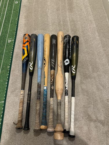 USED BATS WOOD AND BBCOR