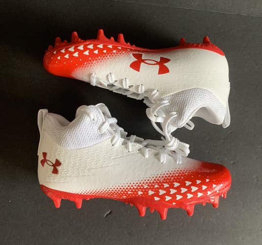 new youth size 3.5 Under Armour Spotlight Select 3 Football/lacrosse Cleats- 3026979-100