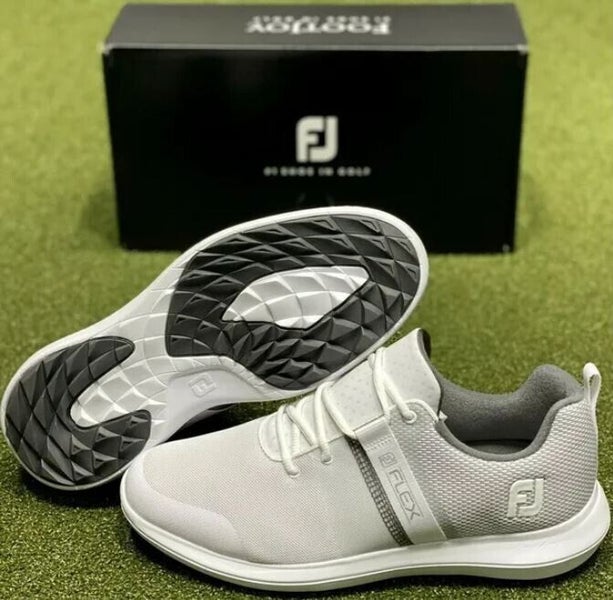 FootJoy FJ Flex Spikeless Golf Shoes 56120 White Size 7.5 Medium (D) New in Box
