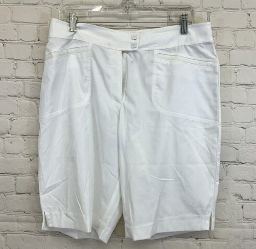 Tail Womens GX4160-001X 21" Tech Size 12 White Slant Pocket Golf Shorts NWT