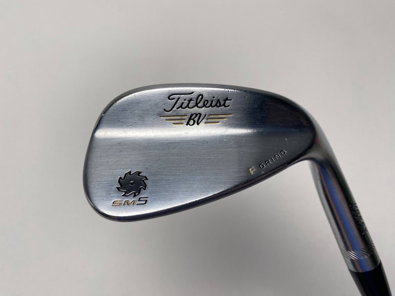 Titleist Vokey SM5 Tour Chrome Pitching Wedge 46* 8 F-Grind Wedge Steel Mens RH