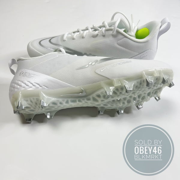 Nike Alpha Huarache 8 Pro White Metallic Silver LAX Lacrosse Cleats 13