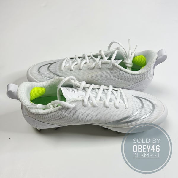 Nike Alpha Huarache 8 Pro White Metallic Silver LAX Lacrosse Cleats 13