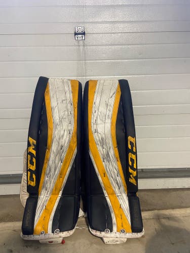 Used CCM Premier Pro Goalie Leg Pads