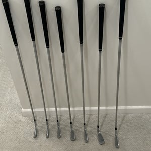 Used Men's Ping i500 Left Hand Iron Set Stiff Flex Steel Shaft 6 Pieces