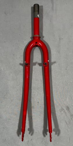 Vintage Red CrMo 700C Touring Bike Fork 145mm 1" Threaded Steerer Tube