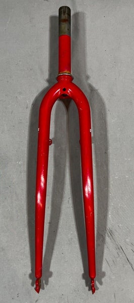 Vintage Red CrMo 700C Touring Bike Fork 145mm 1