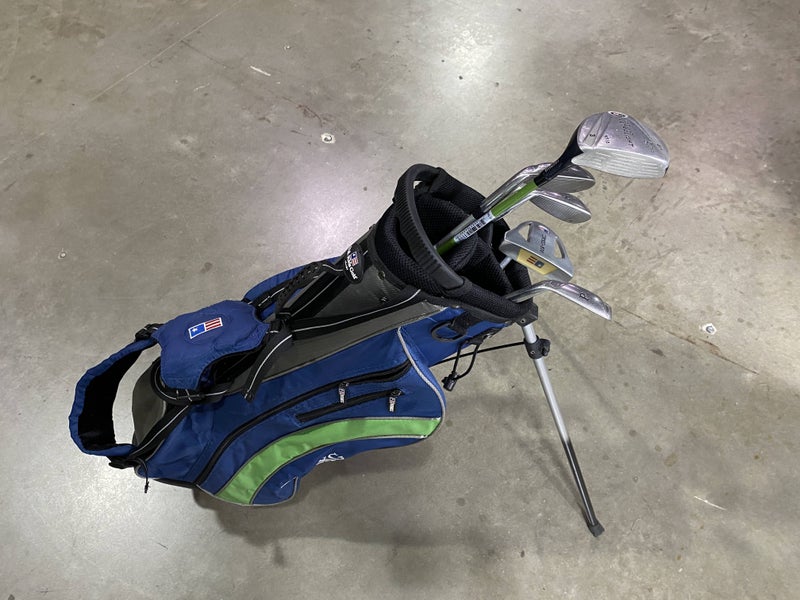 U.S. Kids Golf WT-15 Club Set 3W 6 & 8 PW SW Putter WT-15 57'' Junior RH +Bag