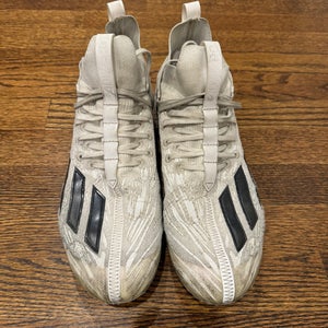 White Adizero Cleats Size 9.5