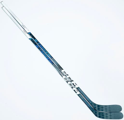 New 2 Pack Custom Blue CCM Jetspeed FT6 Pro Hockey Stick-LH-P88-90 Flex-Grip W/ Bubble Texture