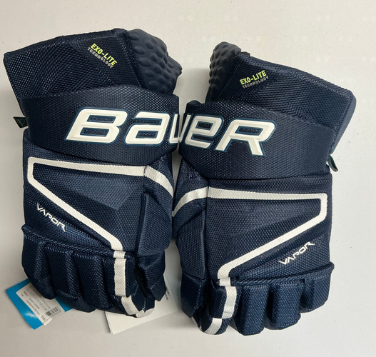 Bauer Vapor Hyperlite Gloves 14” Navy and White