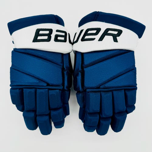 Kucherov Bauer Vapor Hyperlite  Hockey Gloves-13"-Grey Clarino Palms-Custom Short Cuffs