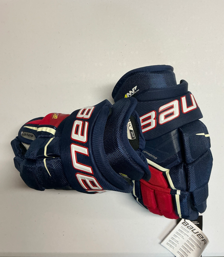 Bauer Supreme UltraSonic Pro Team Gloves Navy/Red/White 14”
