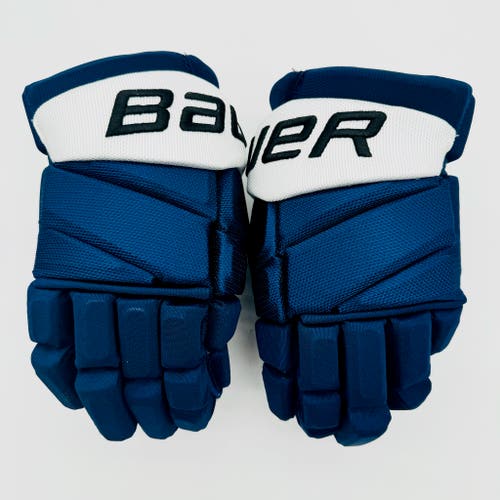 Kucherov Bauer Vapor Hyperlite Hockey Gloves-13"-Grey Clarino Palms-Custom Short Cuffs