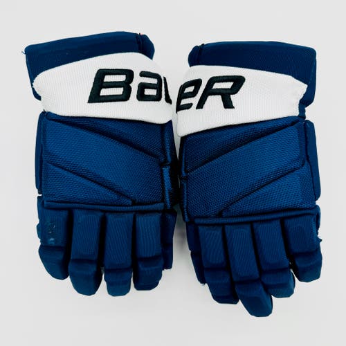 Kucherov Bauer Vapor Hyperlite Hockey Gloves-13"-Grey Clarino Palms-Custom Short Cuffs