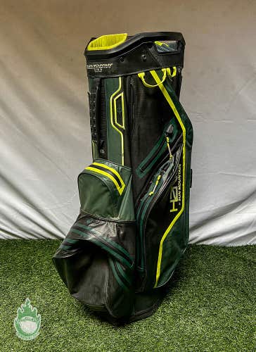 Used Sun Mountain H2NO Cart/Carry 14-Way 7 Pocket Golf Bag Black/Green