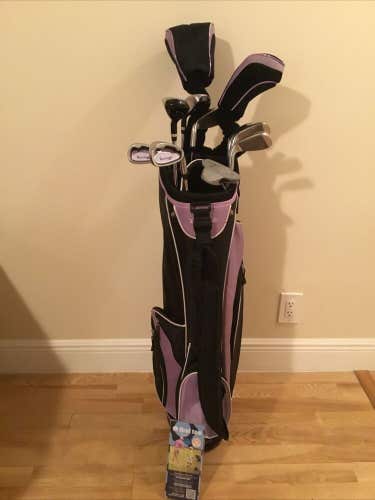 Tour Logic Ladies SX7 Full Set (D, 4W, 22*H, 26*H, 5-PW, Putter) & Cart Golf Bag