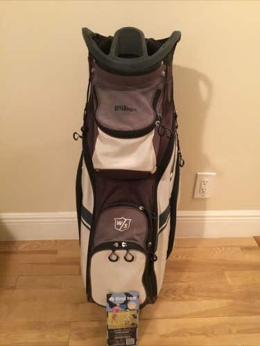 Wilson Staff EXO Cart Golf Bag with 14-way Dividers & Rain Cover