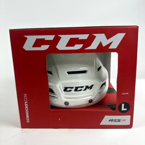 Brand New White CCM Resistance 110 Hockey Helmet - Senior Large