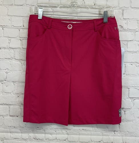 Masters Golf Fashion By Alaska Womens Size 8 Hot Pink Athletic Skirt Skort NWT