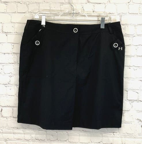 Masters Golf Fashion By Alaska Womens Size 14 Black Athletic Skirt Skort New