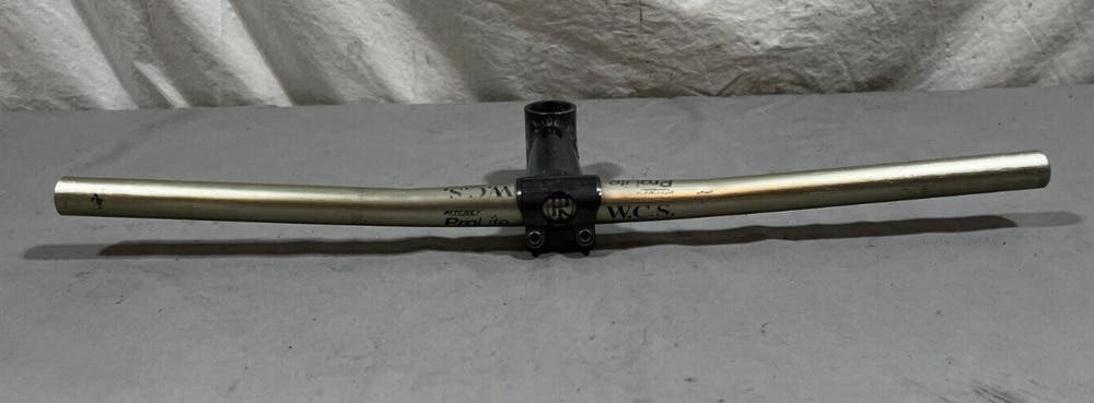 Vintage Ritchey WCS ProLite 560mm Flat Handlebar Syncros 120mm Gray Al Stem