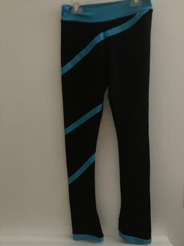 ChloeNoel Turquoise Spiral Fleece Pants Adult Small