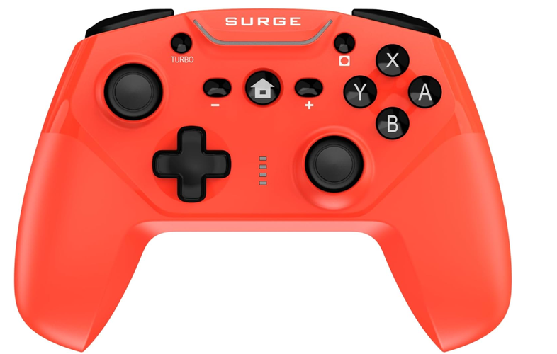 Used Surge Wireless Pro Neon Red Controller for Nintendo Switch
