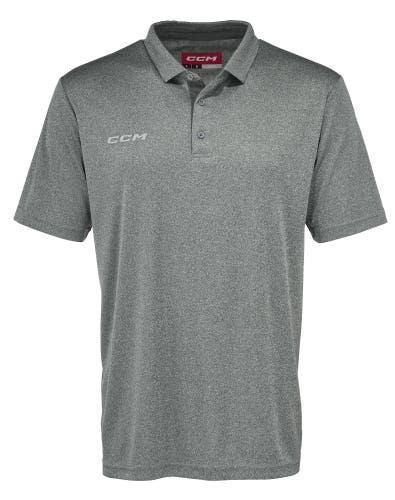NEW CCM Polo Shirt, Gray, Sr. XXL