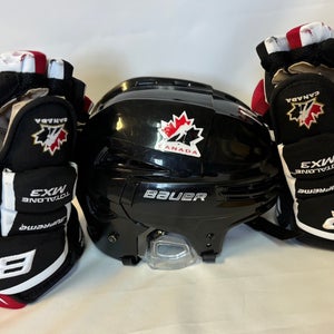 Team Canada Helmet and Gloves Bauer