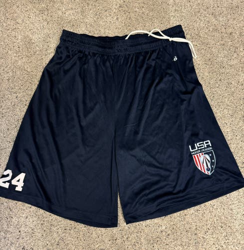 USA Indoor Lacrosse Team Practice Lacrosse Shorts - NEW