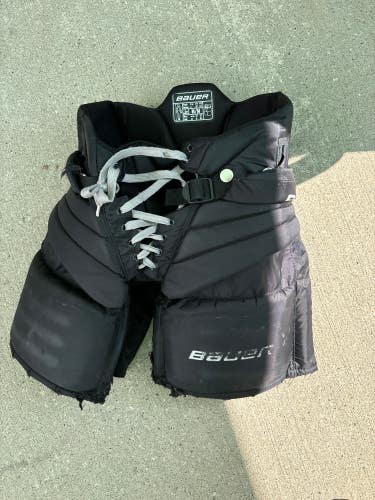 Black Used Junior Medium Bauer Supreme S170 Hockey Goalie Pants