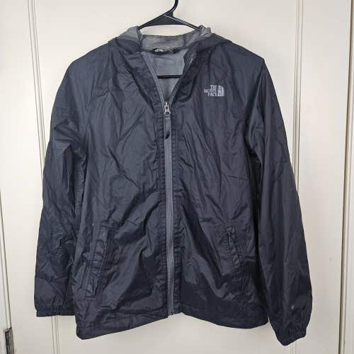 THE NORTH FACE DryVent Jacket Boys Size L Waterproof Windproof Hooded Rain Black