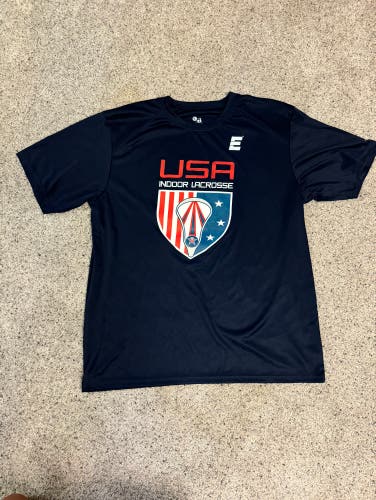 USA Indoor Lacrosse Team Issued Navy Men's Shooter Shirt NEW