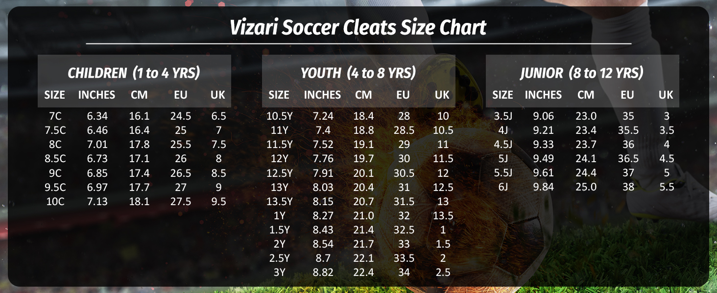 Vizari Blaze FG Kids Soccer Cleats Size- Youth-13.5  ,VZSE90005Y-13.5