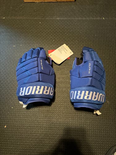 NEW Warrior Alpha DX3 Gloves 14” royal