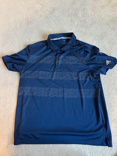 Blue XL Men's Adidas Golf Shirt