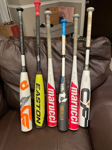 USSSA and USA bats 29,30,31 in and all drop 10/ 150 Each, 900 All