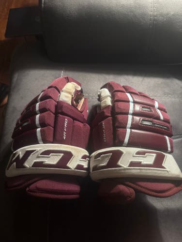 Used CCM 14" Pro Stock Tacks 4 Roll Gloves