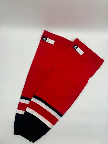 Carolina Hurricanes Red Game Used Senior Adidas Pro Stock Socks