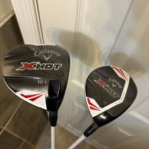 Callaway X Hot Driver 10.5* & 3 Wood Stiff Flex Right Hand