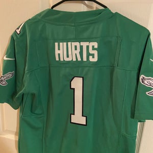 Jalen Hurts Kelly Green Used Youth XXL Boys Nike Jersey