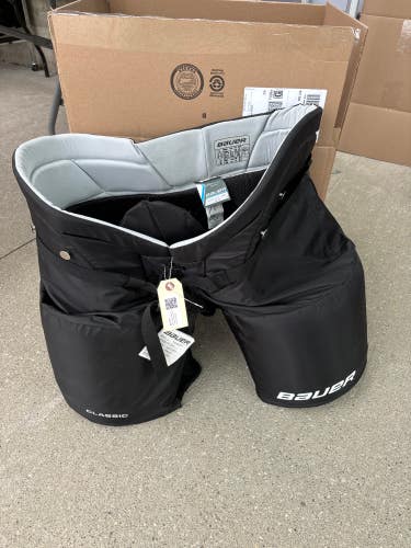 Black New Senior XL Bauer Classic Hockey Goalie Pants