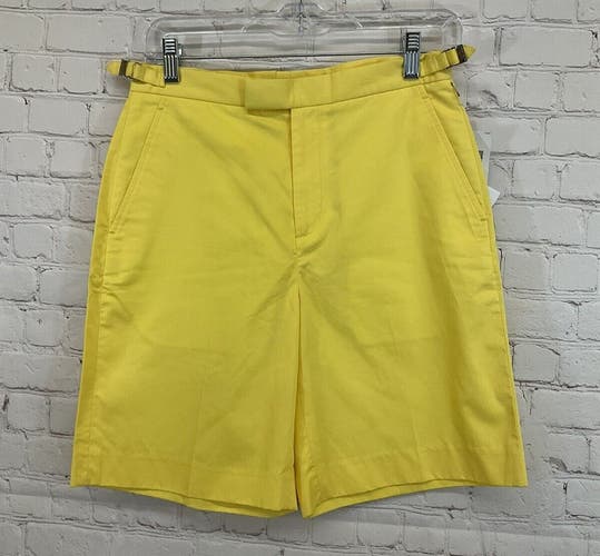 Ralph Lauren Golf Womens Riviera 3228671 Size 4 Yellow Athletic Shorts NWT