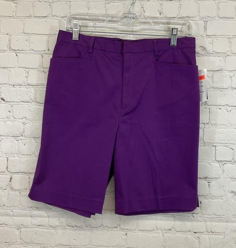 Ralph Lauren Golf Womens Basic 5838532 Size 8 Purple Athletic Bermuda Shorts NWT